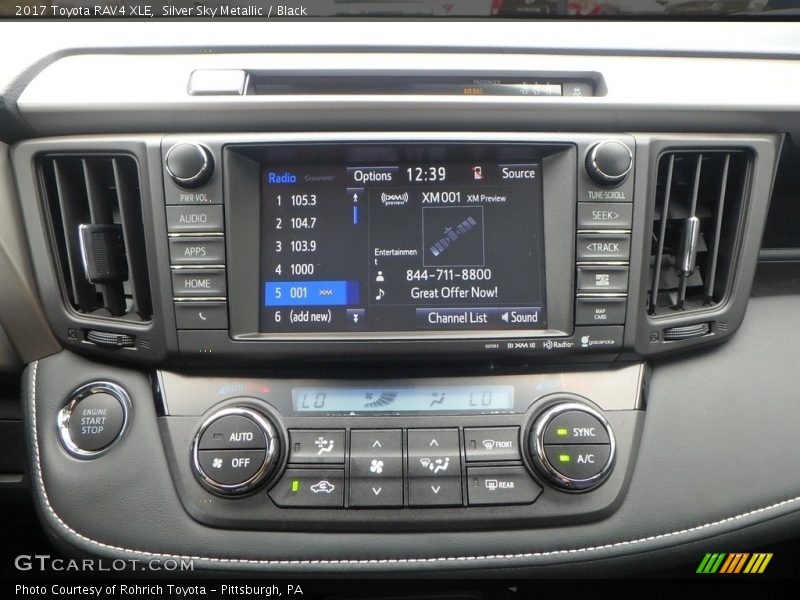 Silver Sky Metallic / Black 2017 Toyota RAV4 XLE