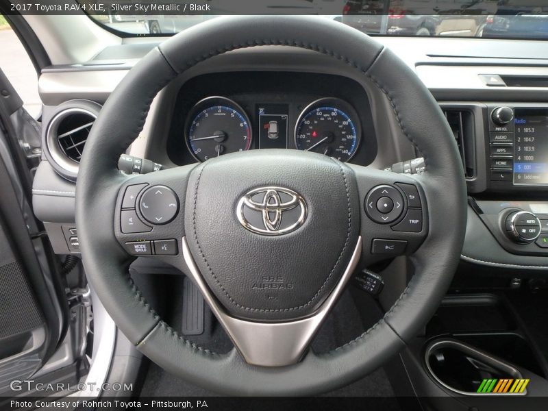 Silver Sky Metallic / Black 2017 Toyota RAV4 XLE