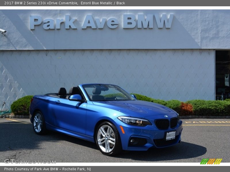 Estoril Blue Metallic / Black 2017 BMW 2 Series 230i xDrive Convertible