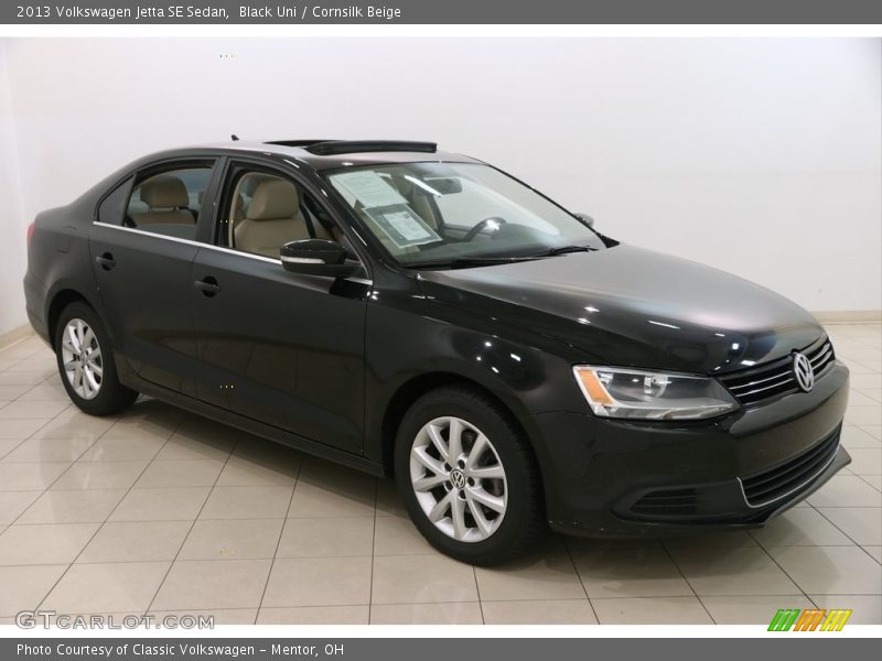 Black Uni / Cornsilk Beige 2013 Volkswagen Jetta SE Sedan