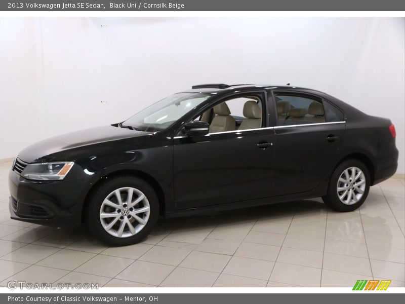 Black Uni / Cornsilk Beige 2013 Volkswagen Jetta SE Sedan