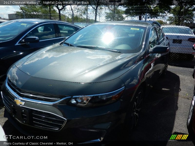 Nightfall Gray Metallic / Jet Black 2017 Chevrolet Malibu LT