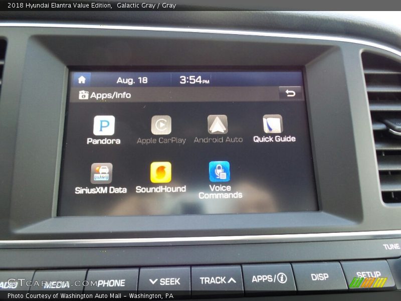 Galactic Gray / Gray 2018 Hyundai Elantra Value Edition