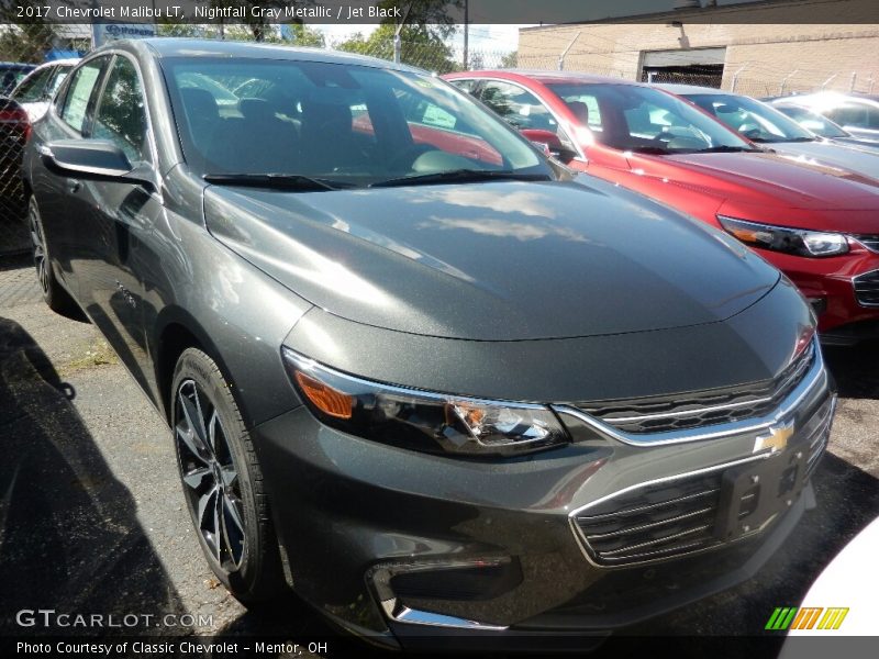 Nightfall Gray Metallic / Jet Black 2017 Chevrolet Malibu LT
