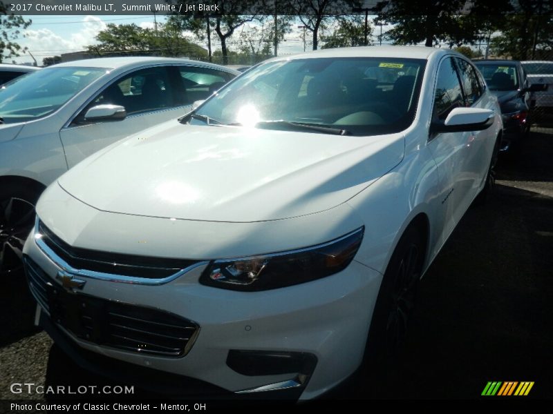 Summit White / Jet Black 2017 Chevrolet Malibu LT