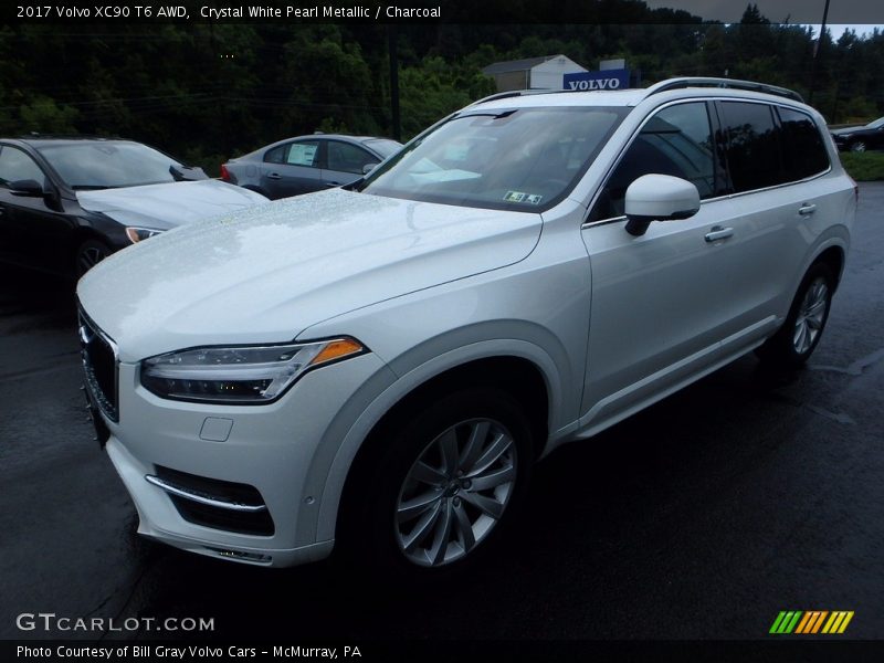 Crystal White Pearl Metallic / Charcoal 2017 Volvo XC90 T6 AWD