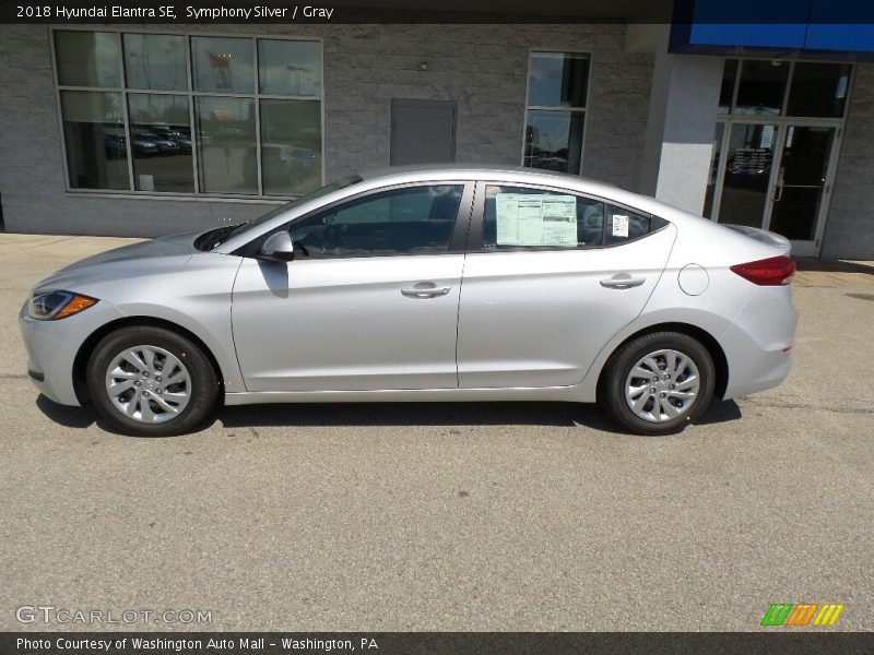 Symphony Silver / Gray 2018 Hyundai Elantra SE