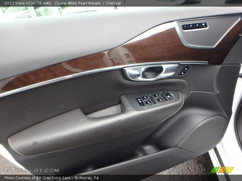 Crystal White Pearl Metallic / Charcoal 2017 Volvo XC90 T6 AWD