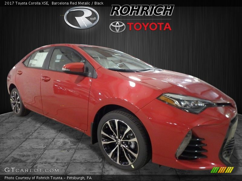 Barcelona Red Metalic / Black 2017 Toyota Corolla XSE