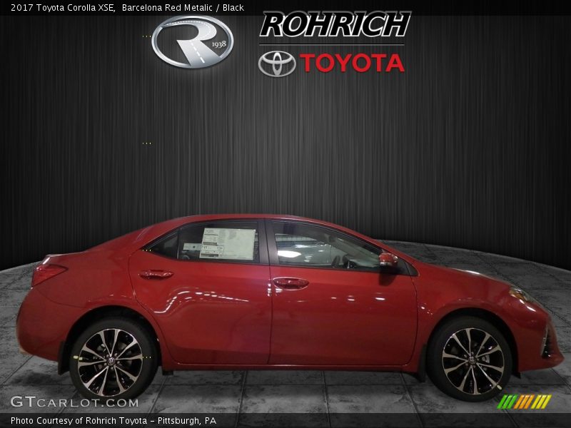 Barcelona Red Metalic / Black 2017 Toyota Corolla XSE