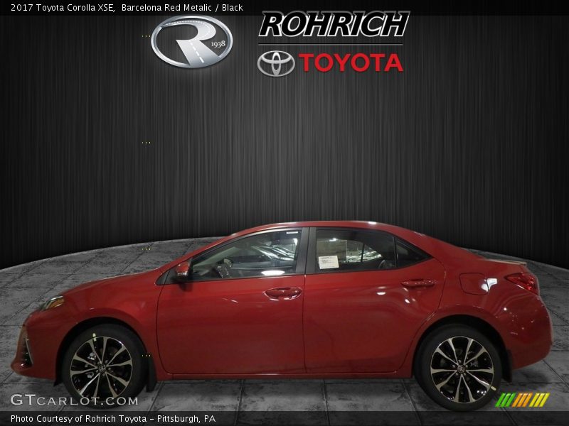 Barcelona Red Metalic / Black 2017 Toyota Corolla XSE