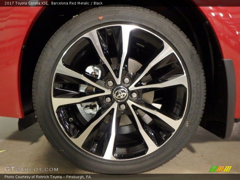 Barcelona Red Metalic / Black 2017 Toyota Corolla XSE