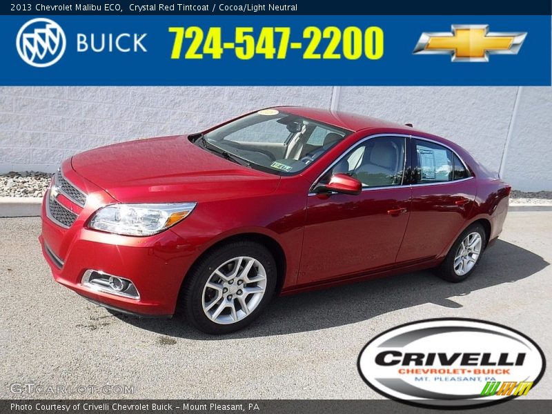 Crystal Red Tintcoat / Cocoa/Light Neutral 2013 Chevrolet Malibu ECO