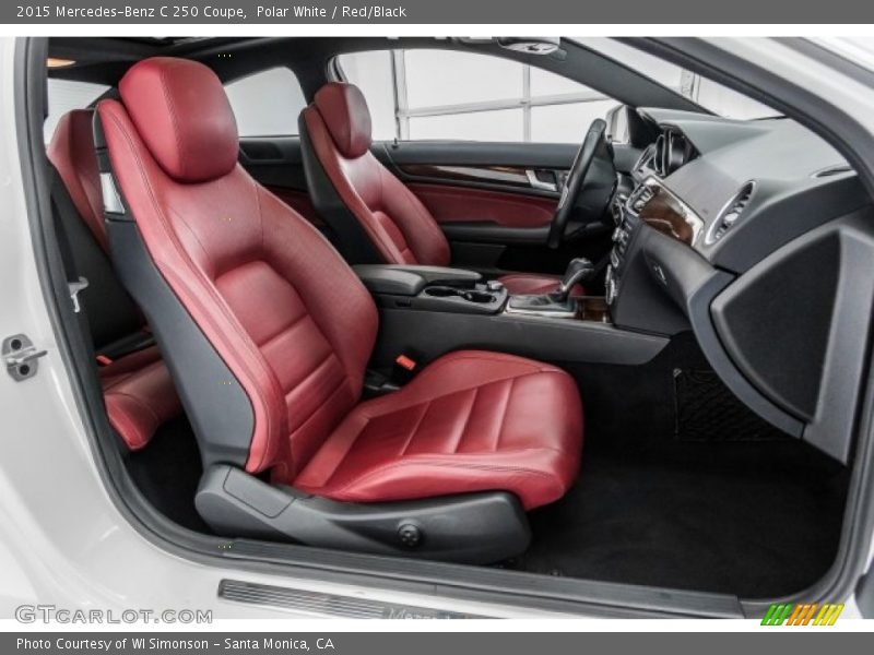 Polar White / Red/Black 2015 Mercedes-Benz C 250 Coupe