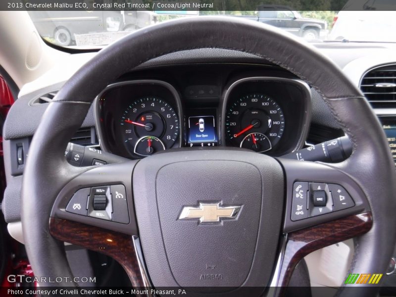 Crystal Red Tintcoat / Cocoa/Light Neutral 2013 Chevrolet Malibu ECO