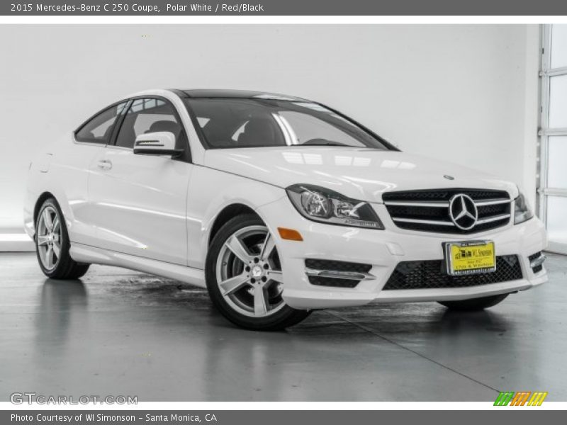 Polar White / Red/Black 2015 Mercedes-Benz C 250 Coupe