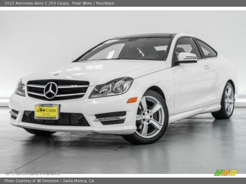 Polar White / Red/Black 2015 Mercedes-Benz C 250 Coupe