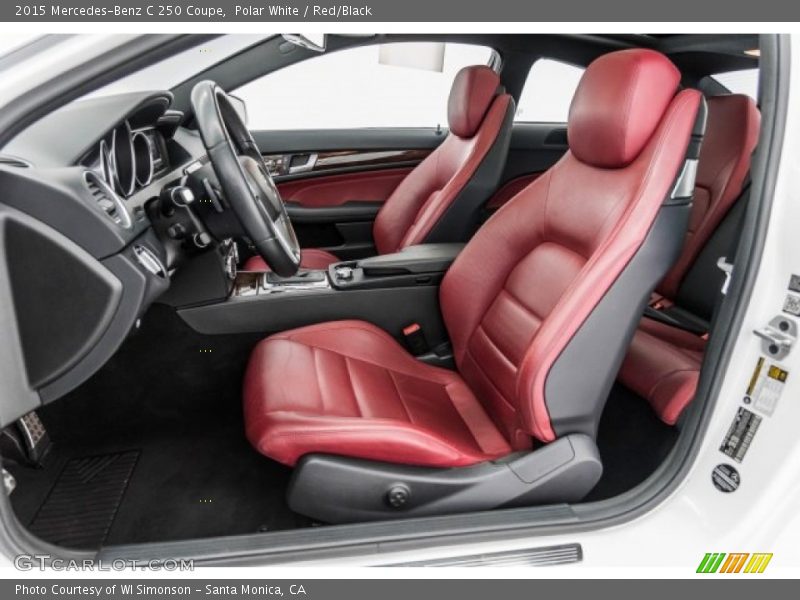 Polar White / Red/Black 2015 Mercedes-Benz C 250 Coupe