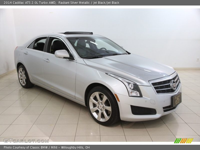 Radiant Silver Metallic / Jet Black/Jet Black 2014 Cadillac ATS 2.0L Turbo AWD