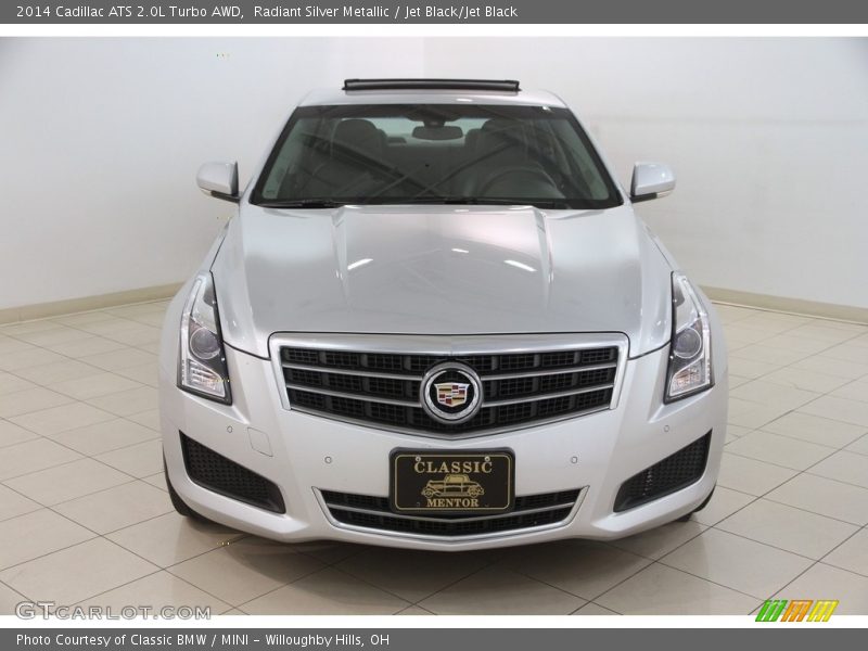 Radiant Silver Metallic / Jet Black/Jet Black 2014 Cadillac ATS 2.0L Turbo AWD