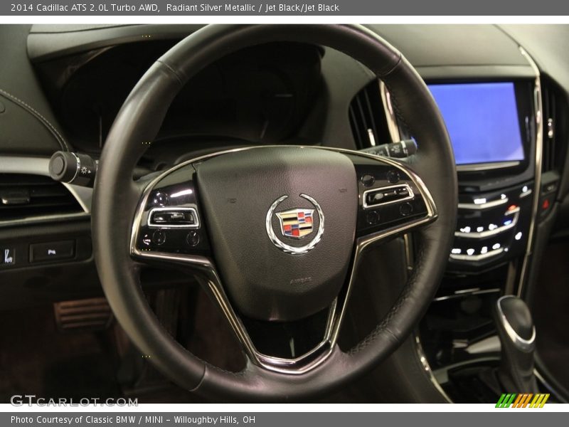 Radiant Silver Metallic / Jet Black/Jet Black 2014 Cadillac ATS 2.0L Turbo AWD