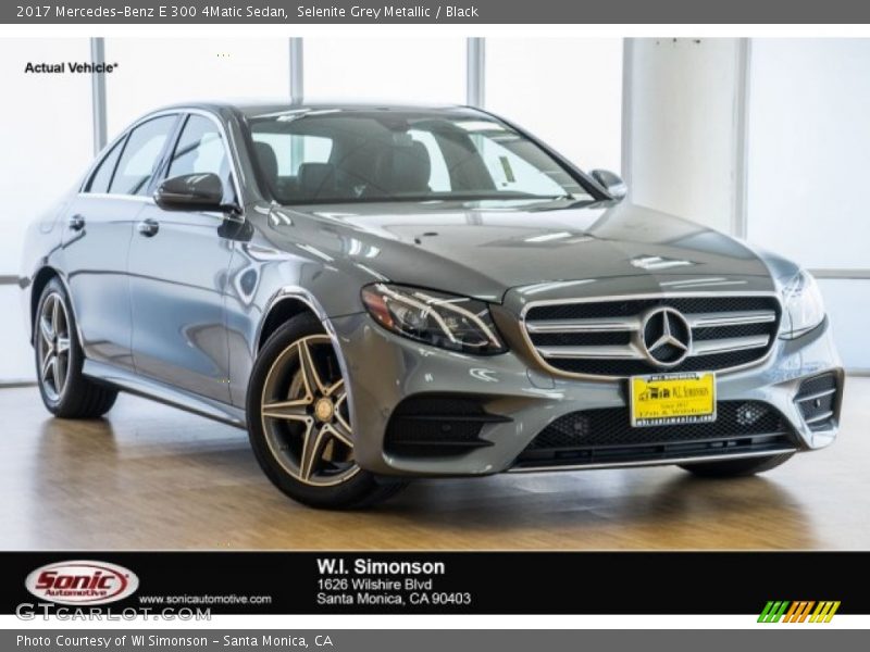 Selenite Grey Metallic / Black 2017 Mercedes-Benz E 300 4Matic Sedan