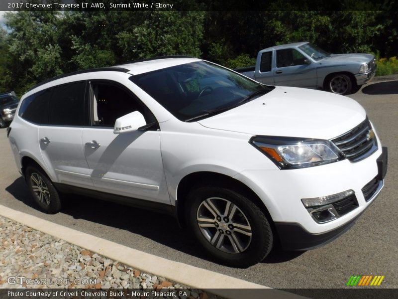 Summit White / Ebony 2017 Chevrolet Traverse LT AWD