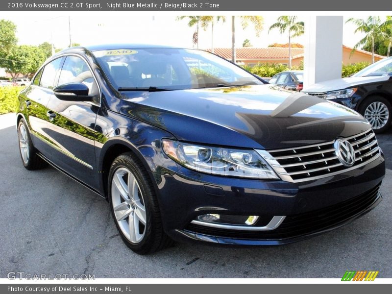 Night Blue Metallic / Beige/Black 2 Tone 2016 Volkswagen CC 2.0T Sport