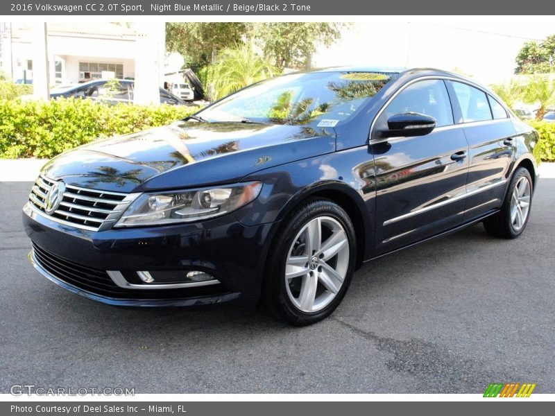 Night Blue Metallic / Beige/Black 2 Tone 2016 Volkswagen CC 2.0T Sport