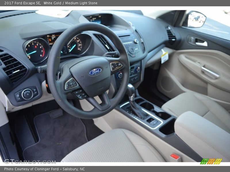 White Gold / Medium Light Stone 2017 Ford Escape SE