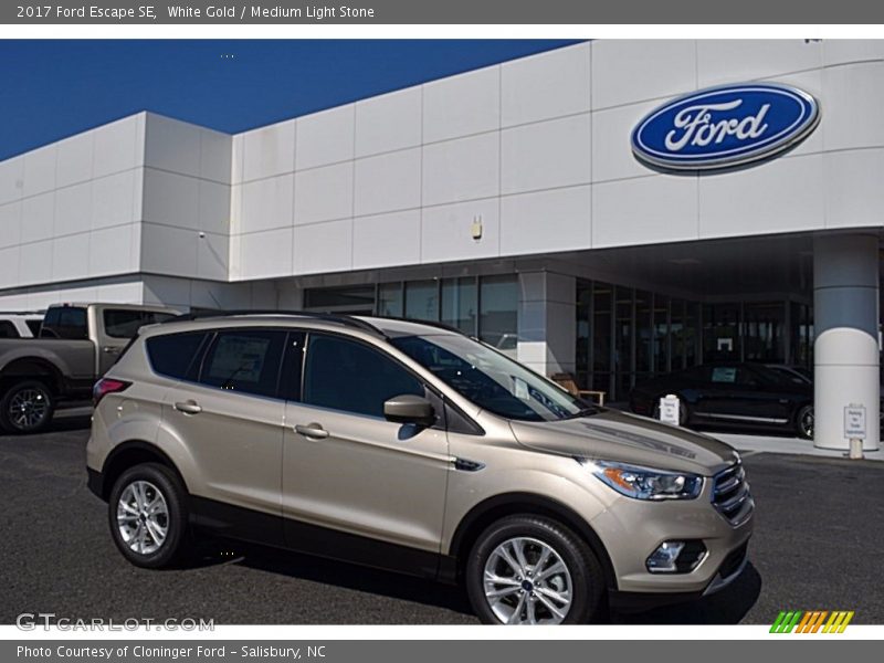 White Gold / Medium Light Stone 2017 Ford Escape SE