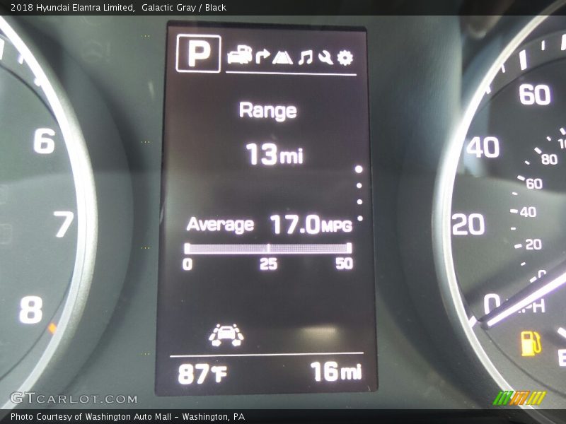 Galactic Gray / Black 2018 Hyundai Elantra Limited