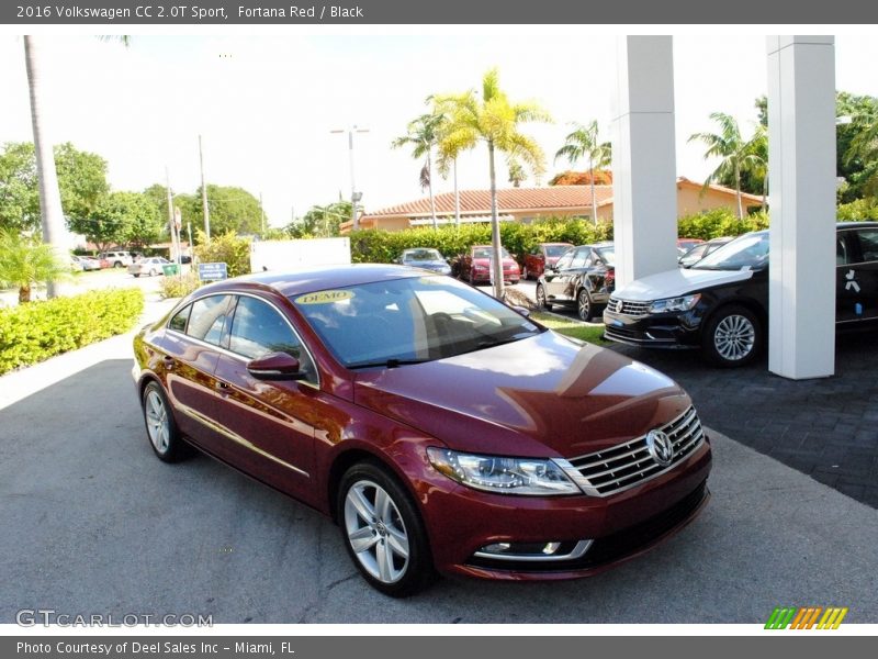 Fortana Red / Black 2016 Volkswagen CC 2.0T Sport
