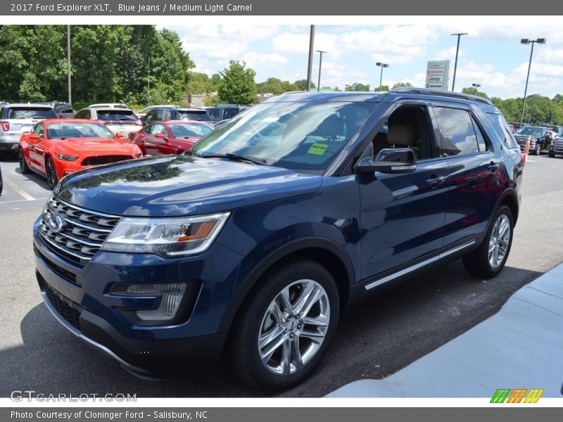 Blue Jeans / Medium Light Camel 2017 Ford Explorer XLT