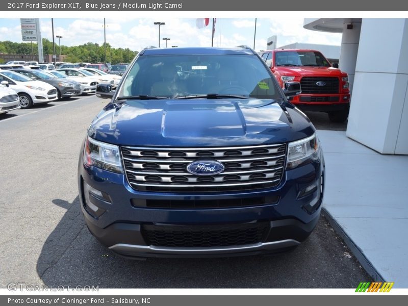 Blue Jeans / Medium Light Camel 2017 Ford Explorer XLT