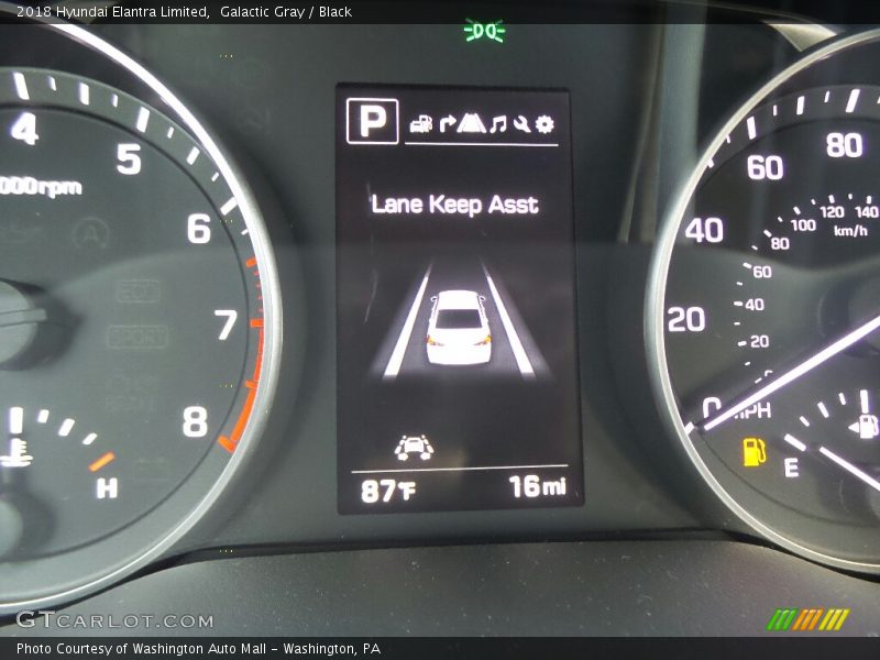 Galactic Gray / Black 2018 Hyundai Elantra Limited