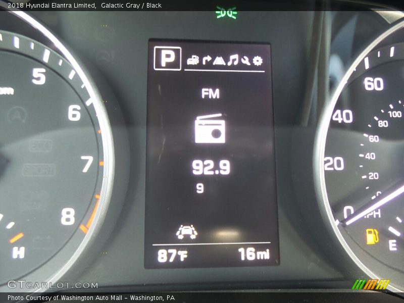 Galactic Gray / Black 2018 Hyundai Elantra Limited