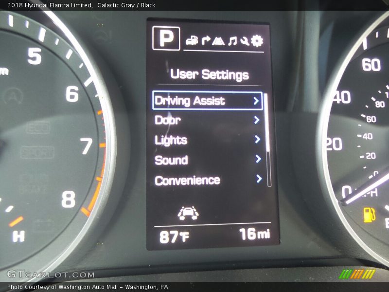 Galactic Gray / Black 2018 Hyundai Elantra Limited