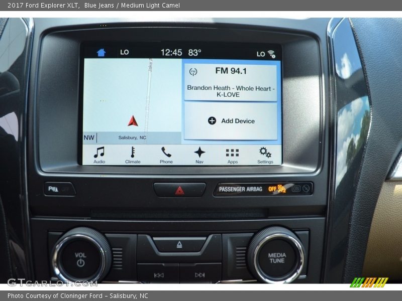 Blue Jeans / Medium Light Camel 2017 Ford Explorer XLT