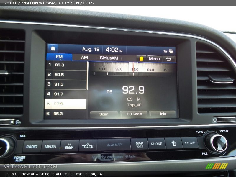 Galactic Gray / Black 2018 Hyundai Elantra Limited