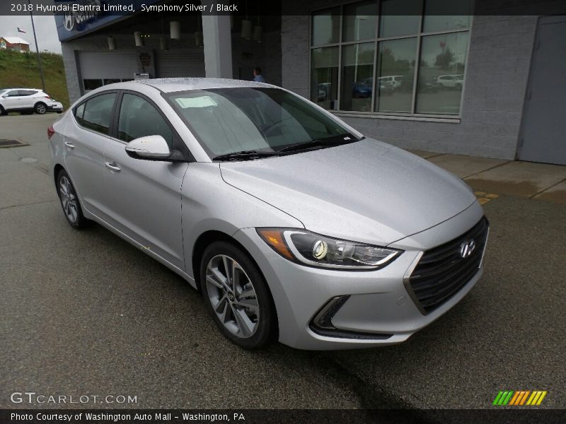 Symphony Silver / Black 2018 Hyundai Elantra Limited