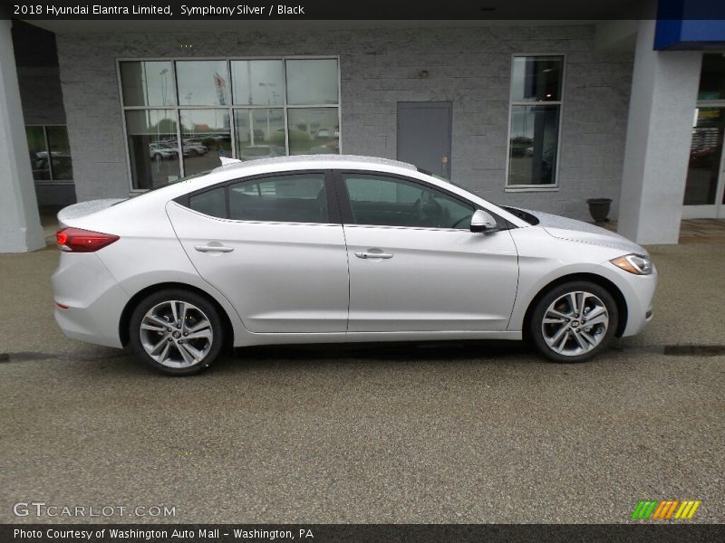 Symphony Silver / Black 2018 Hyundai Elantra Limited