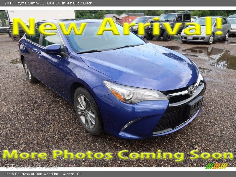 Blue Crush Metallic / Black 2015 Toyota Camry SE