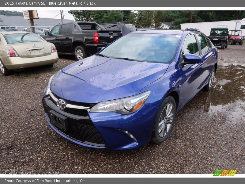 Blue Crush Metallic / Black 2015 Toyota Camry SE