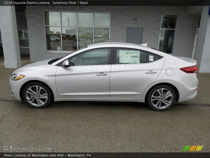 Symphony Silver / Black 2018 Hyundai Elantra Limited