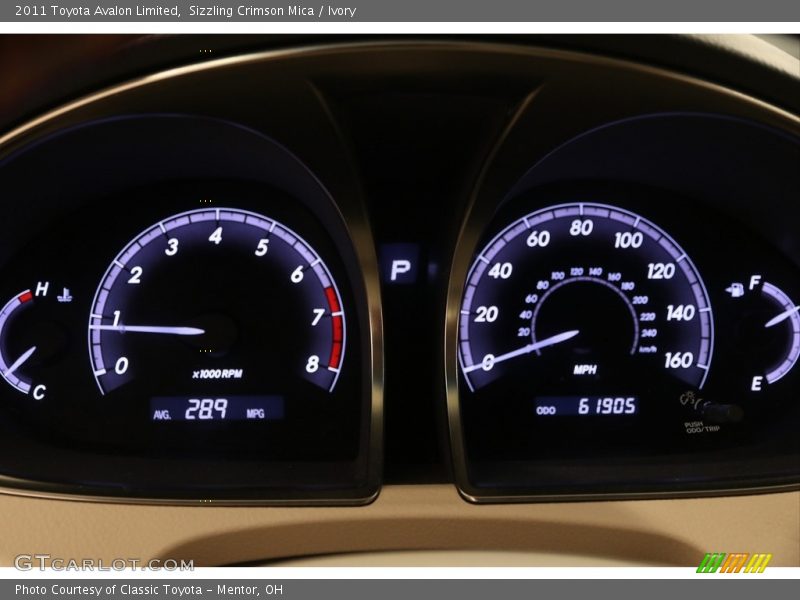 Sizzling Crimson Mica / Ivory 2011 Toyota Avalon Limited