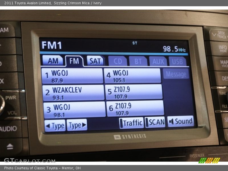 Sizzling Crimson Mica / Ivory 2011 Toyota Avalon Limited