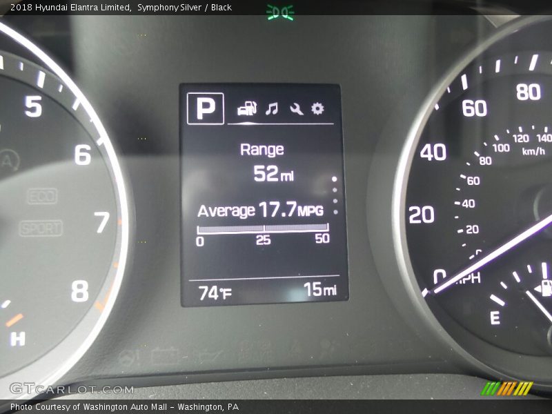 Symphony Silver / Black 2018 Hyundai Elantra Limited