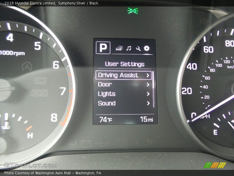 Symphony Silver / Black 2018 Hyundai Elantra Limited