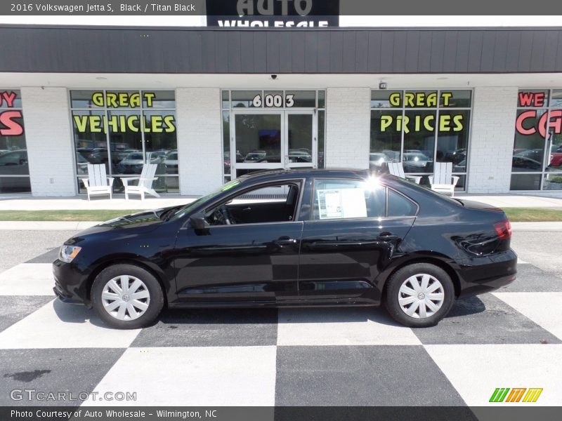 Black / Titan Black 2016 Volkswagen Jetta S